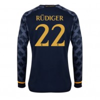 Moški Nogometni dresi Real Madrid Antonio Rudiger #22 Gostujoči 2023-24 Dolgi Rokav